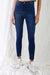 dark blue skinny jeans​