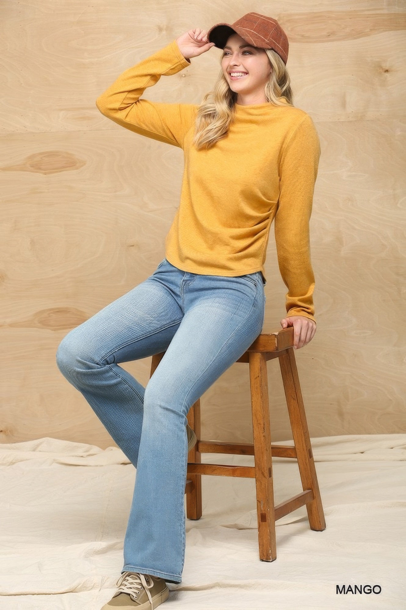 Long Sleeve Mock Neck Top