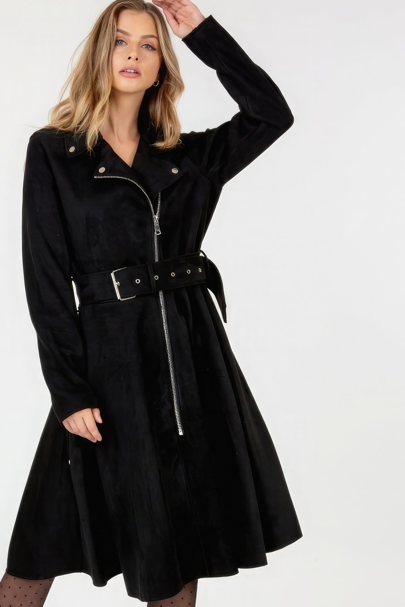  Tacked Faux Coat