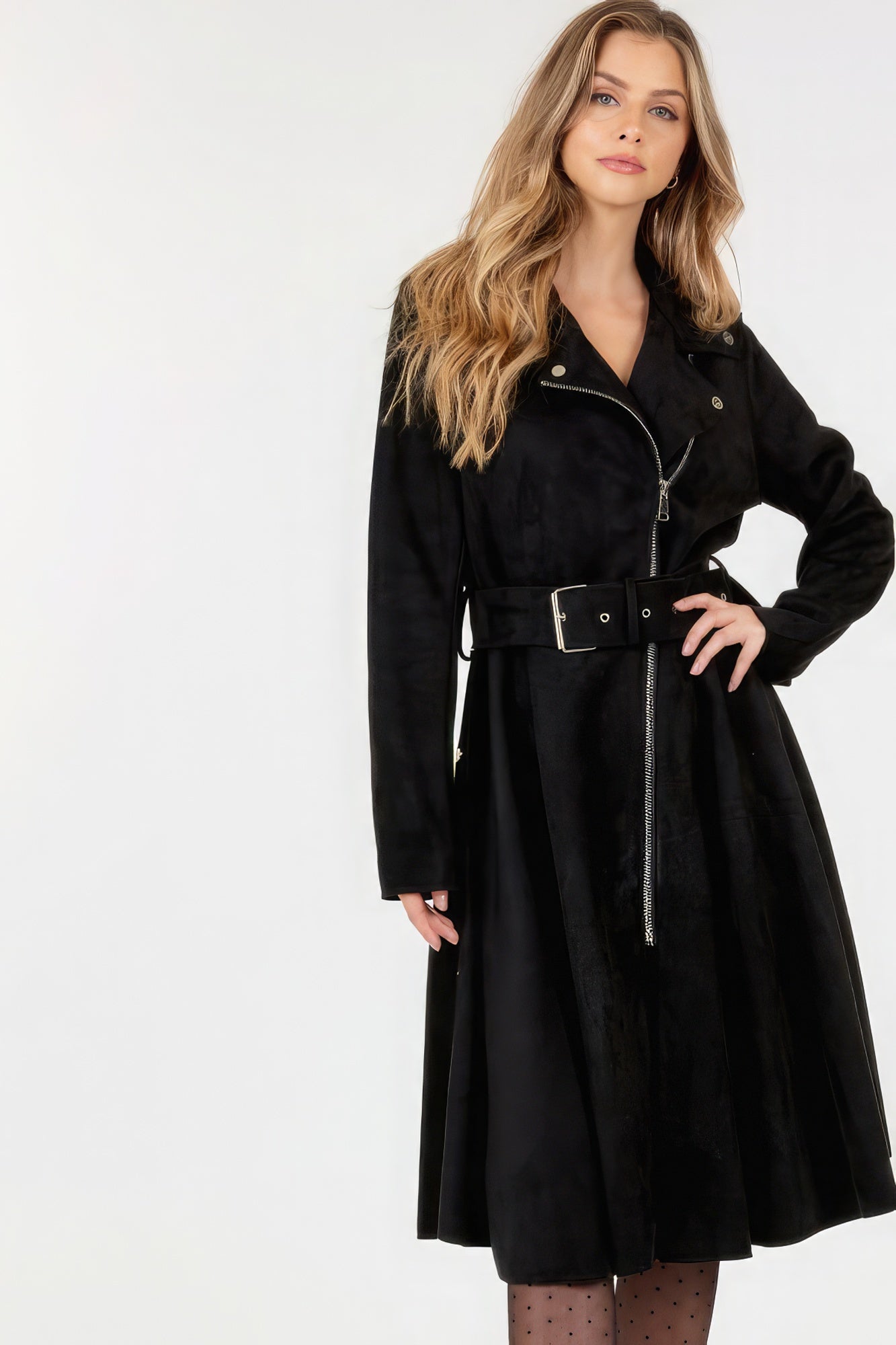  Tacked Faux Coat