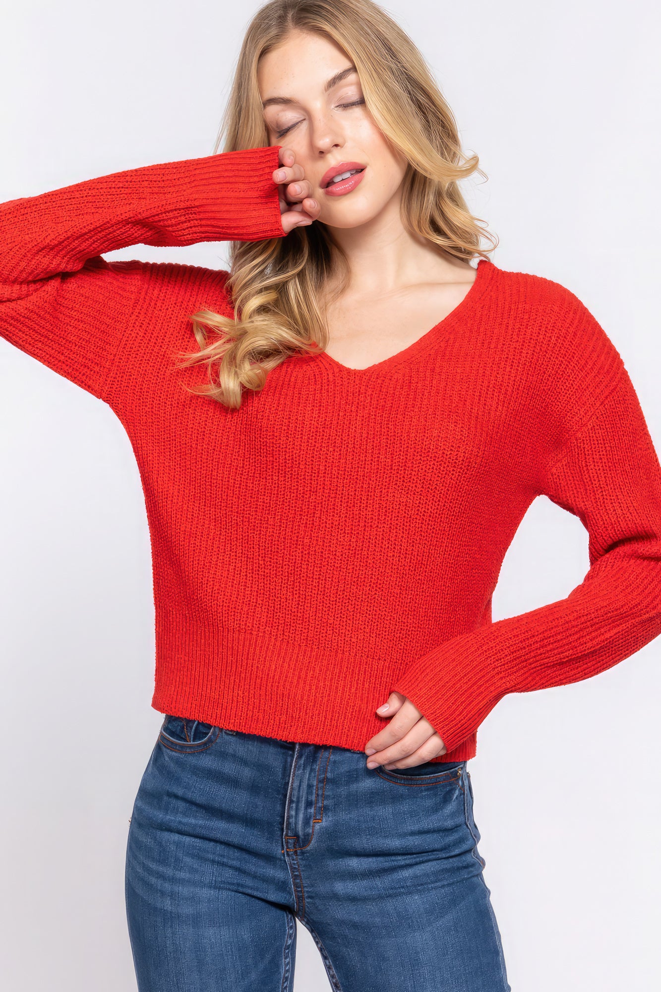 sweater with dolman sleeves​