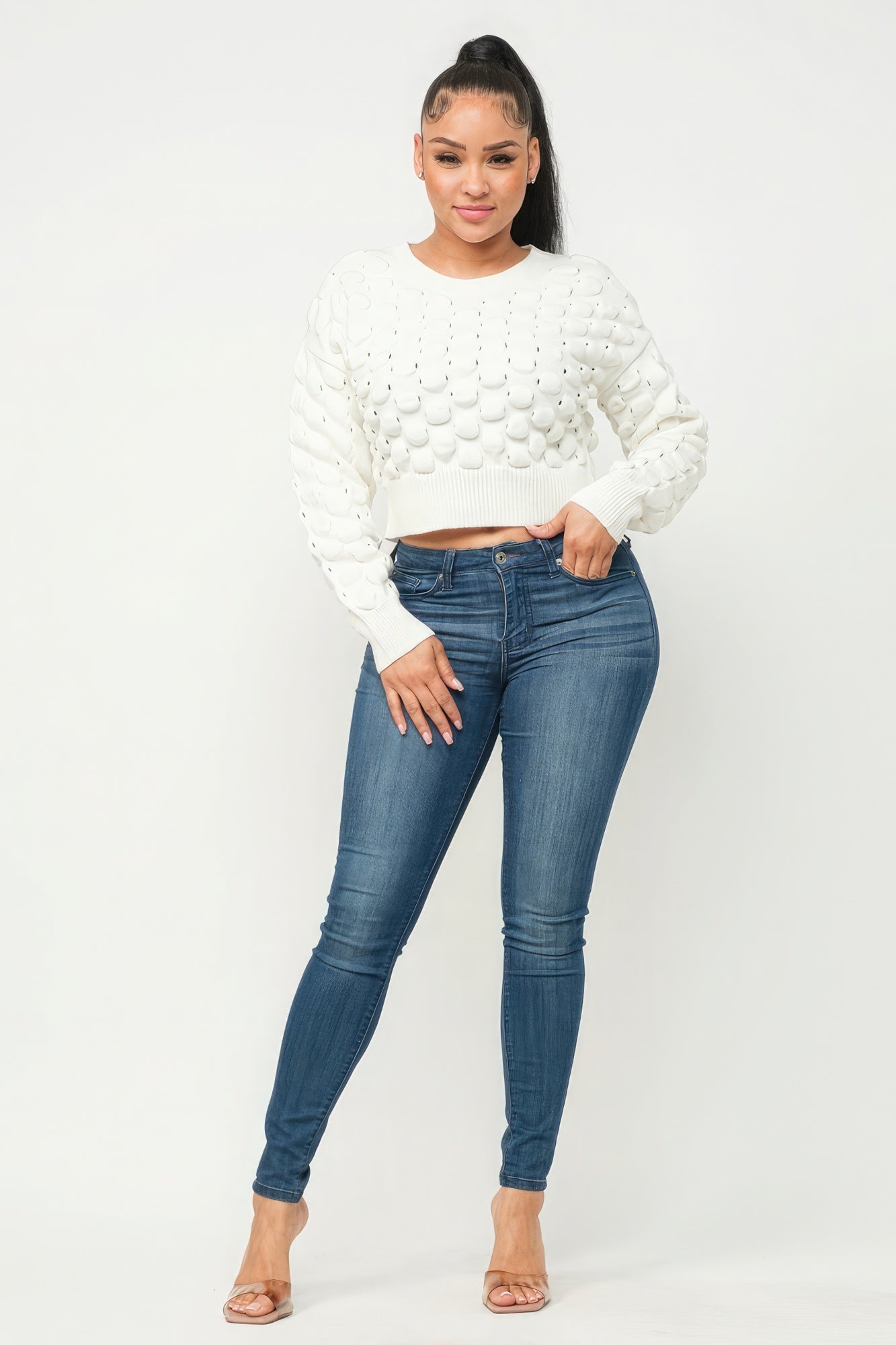 white sweater top​
