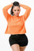 cropped long sleeve sweatshirt