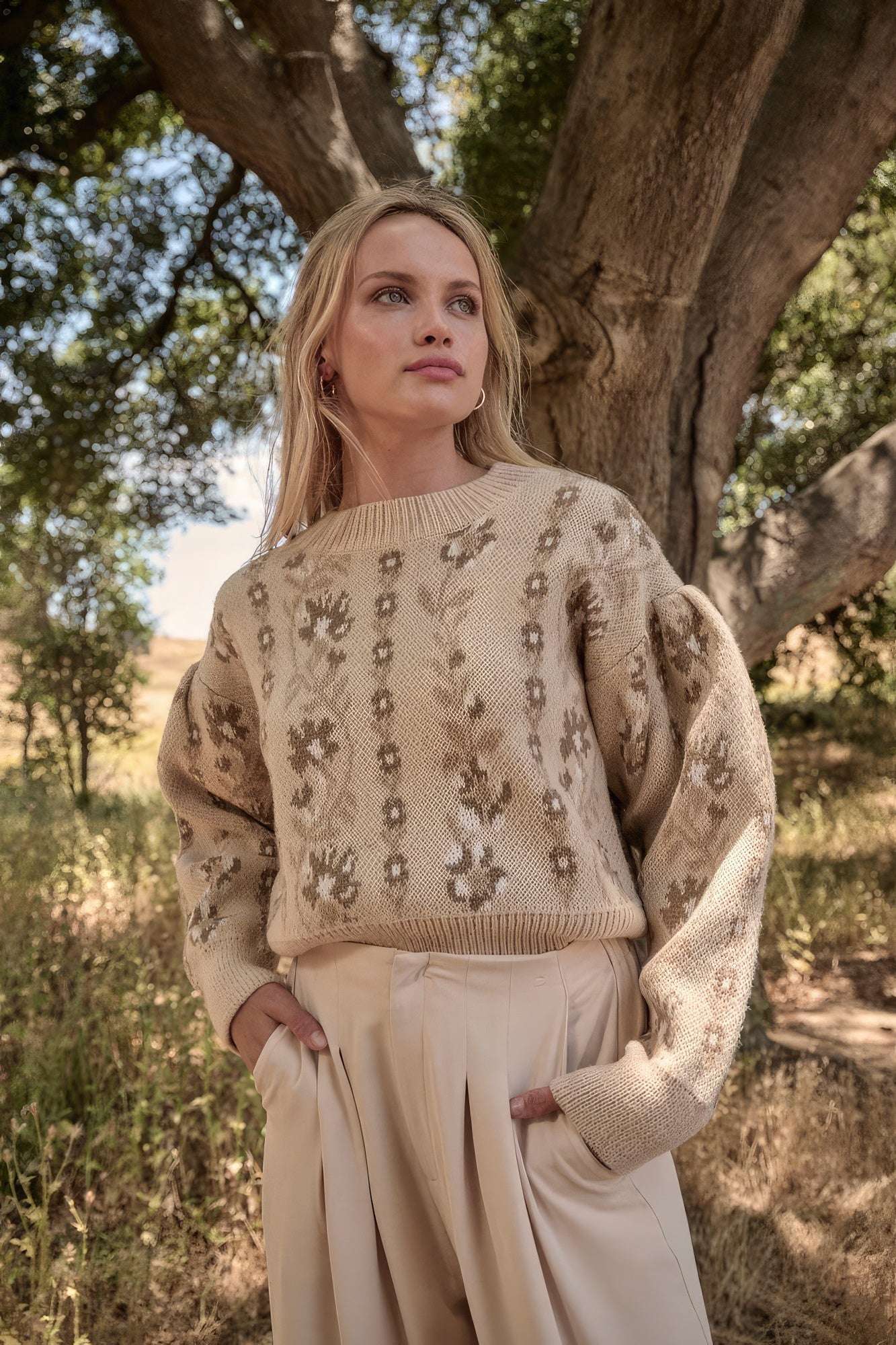 Floral Round Neck