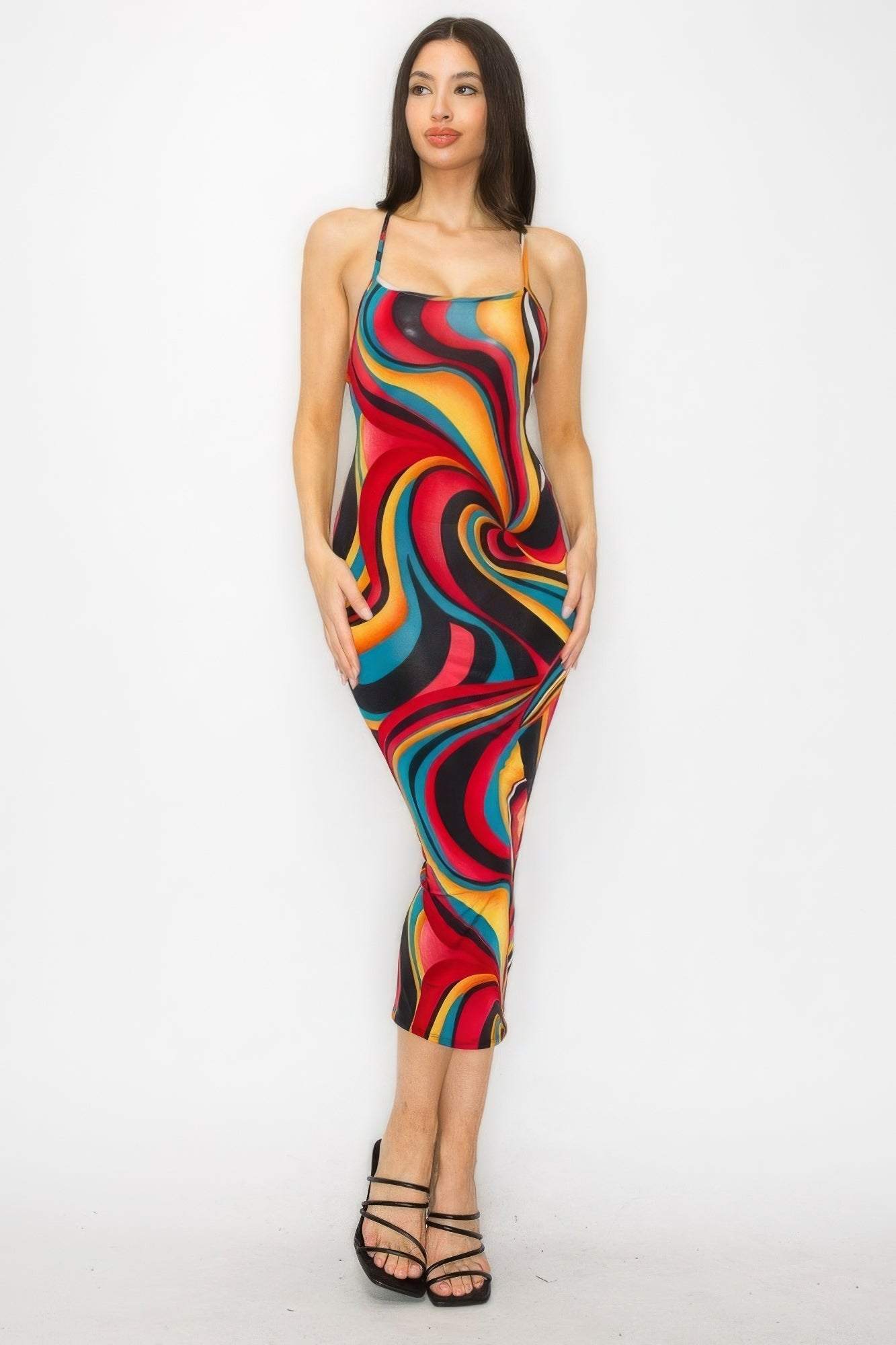 Crossed Back Marble Print