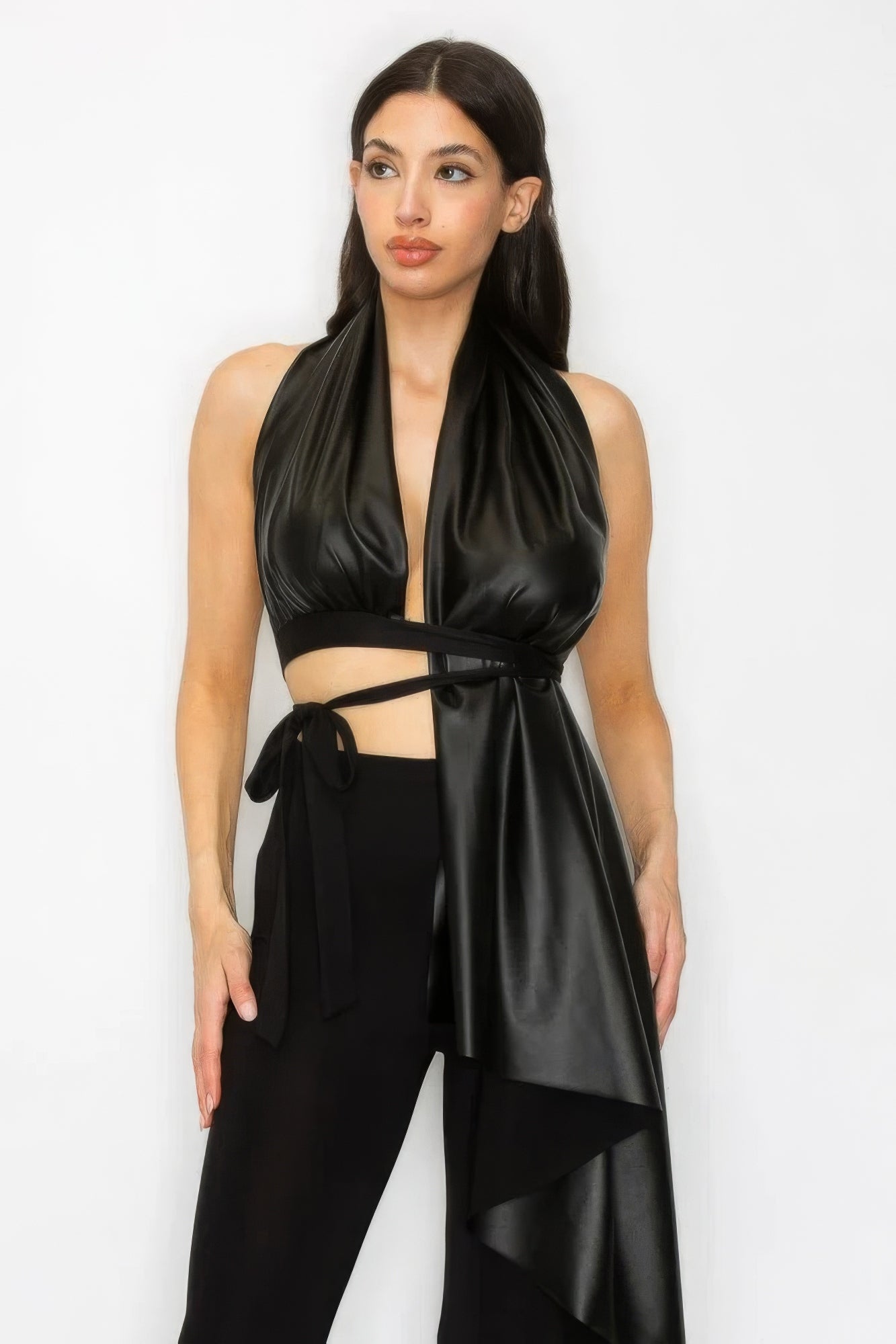 Faux Leather Top
