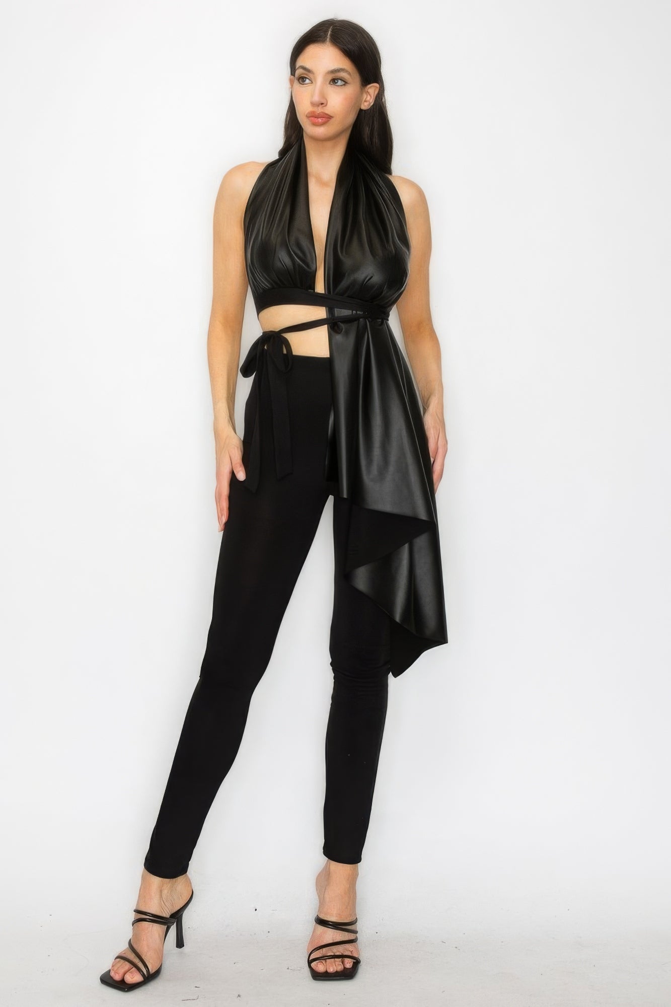Faux Leather Top