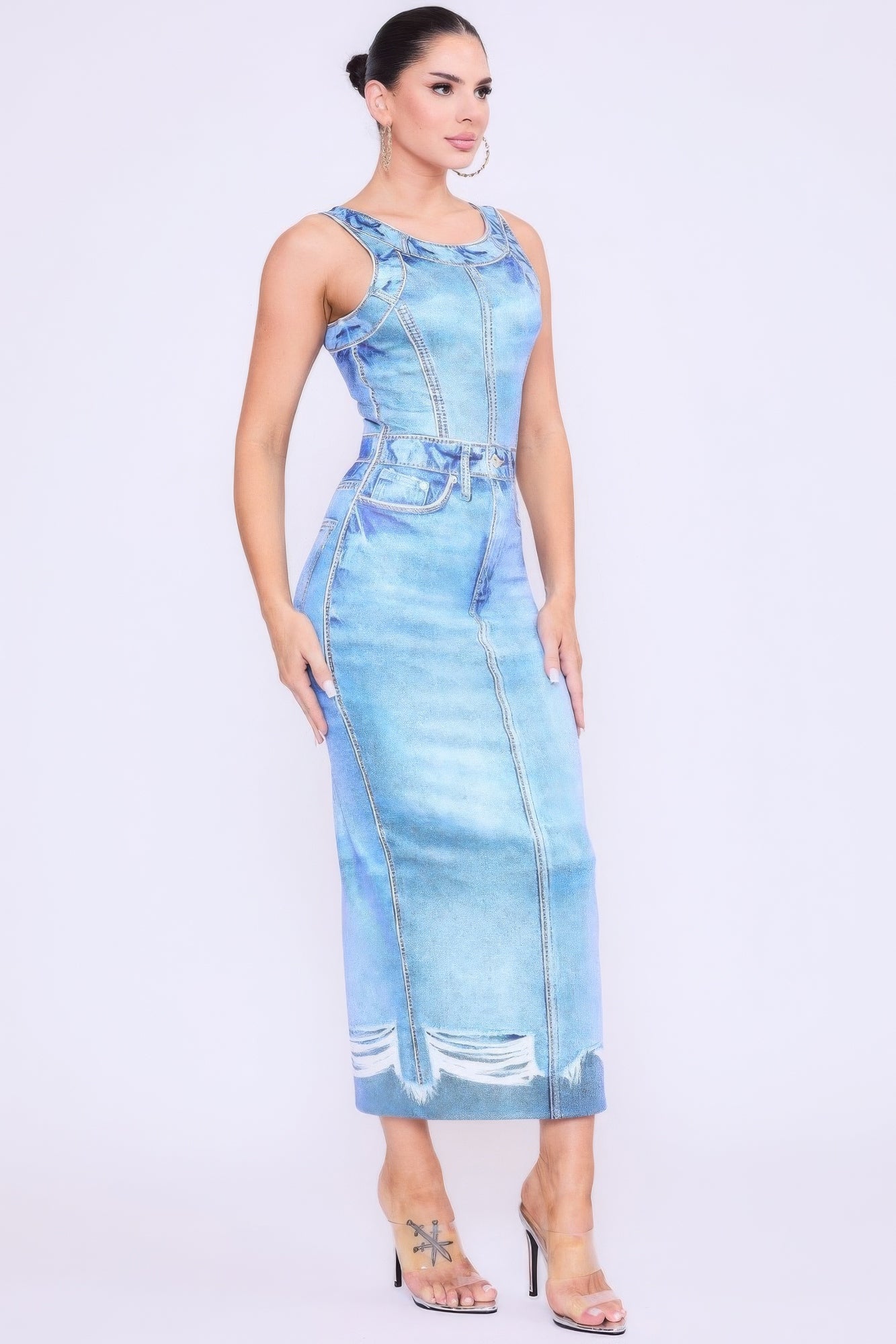 printed midi dress​