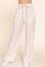 White Elastic Waist Pants 