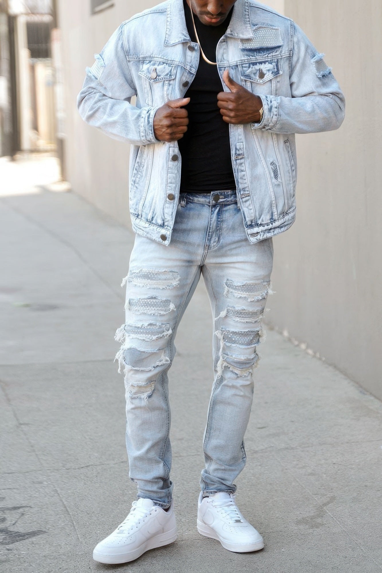 Men's Diamond Denim Jacket