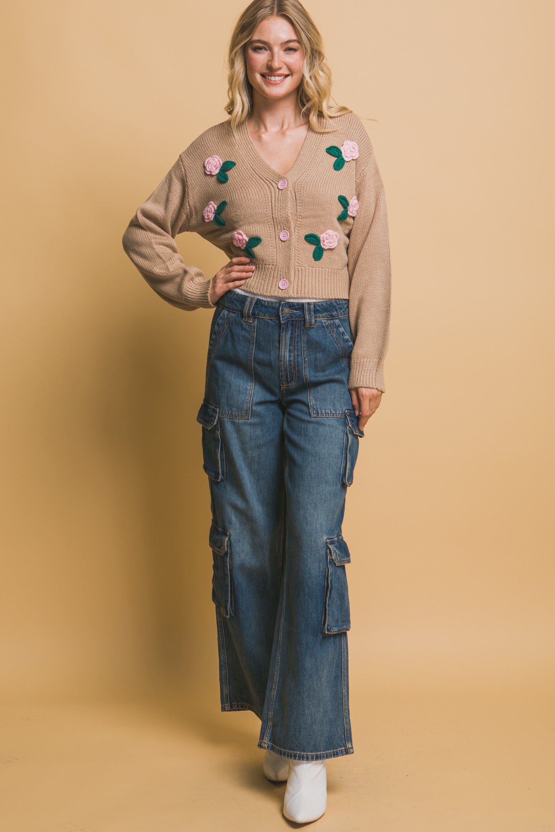 women's flower cardigan​