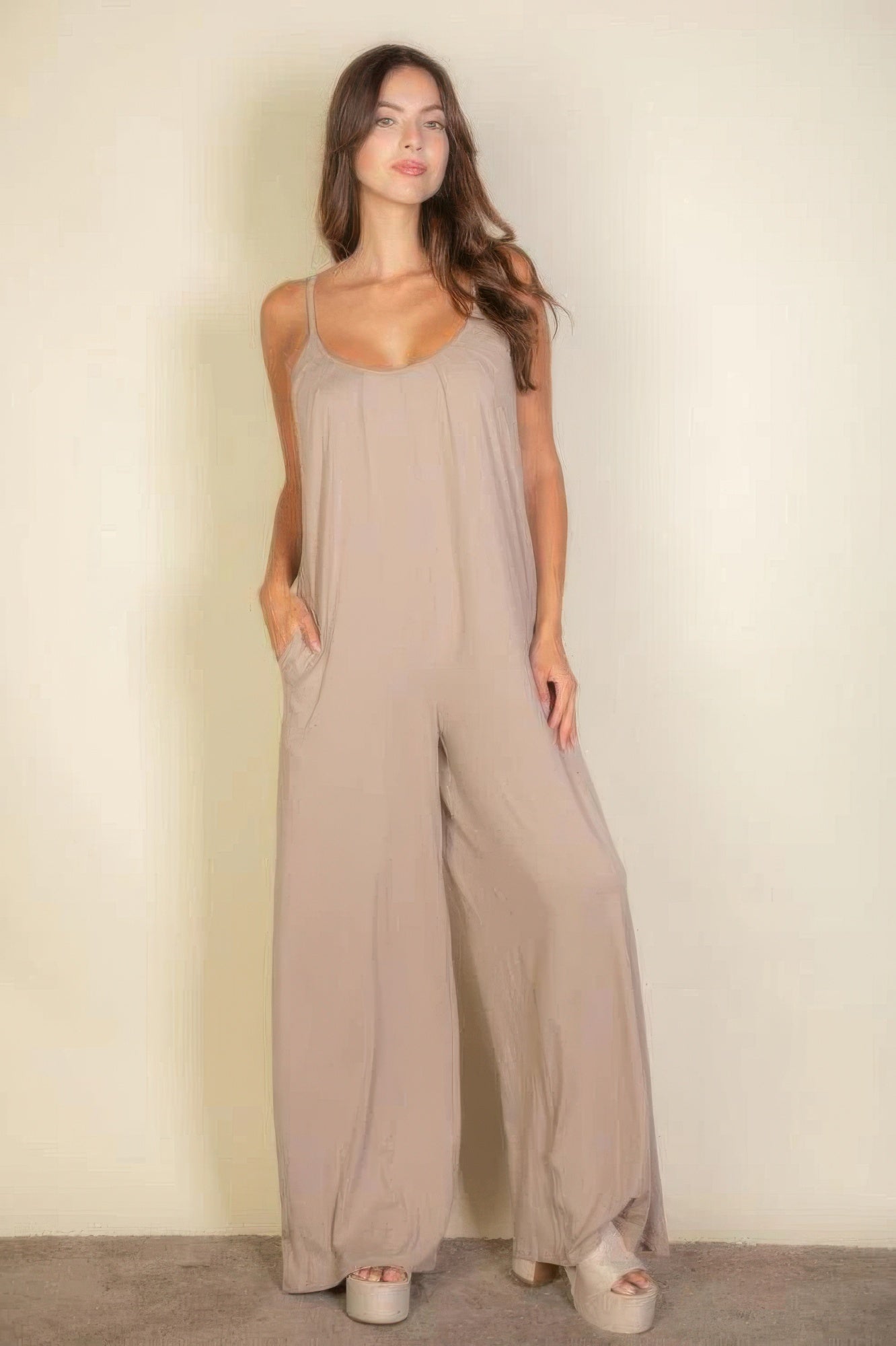 women's spaghetti strap jumpsuit​