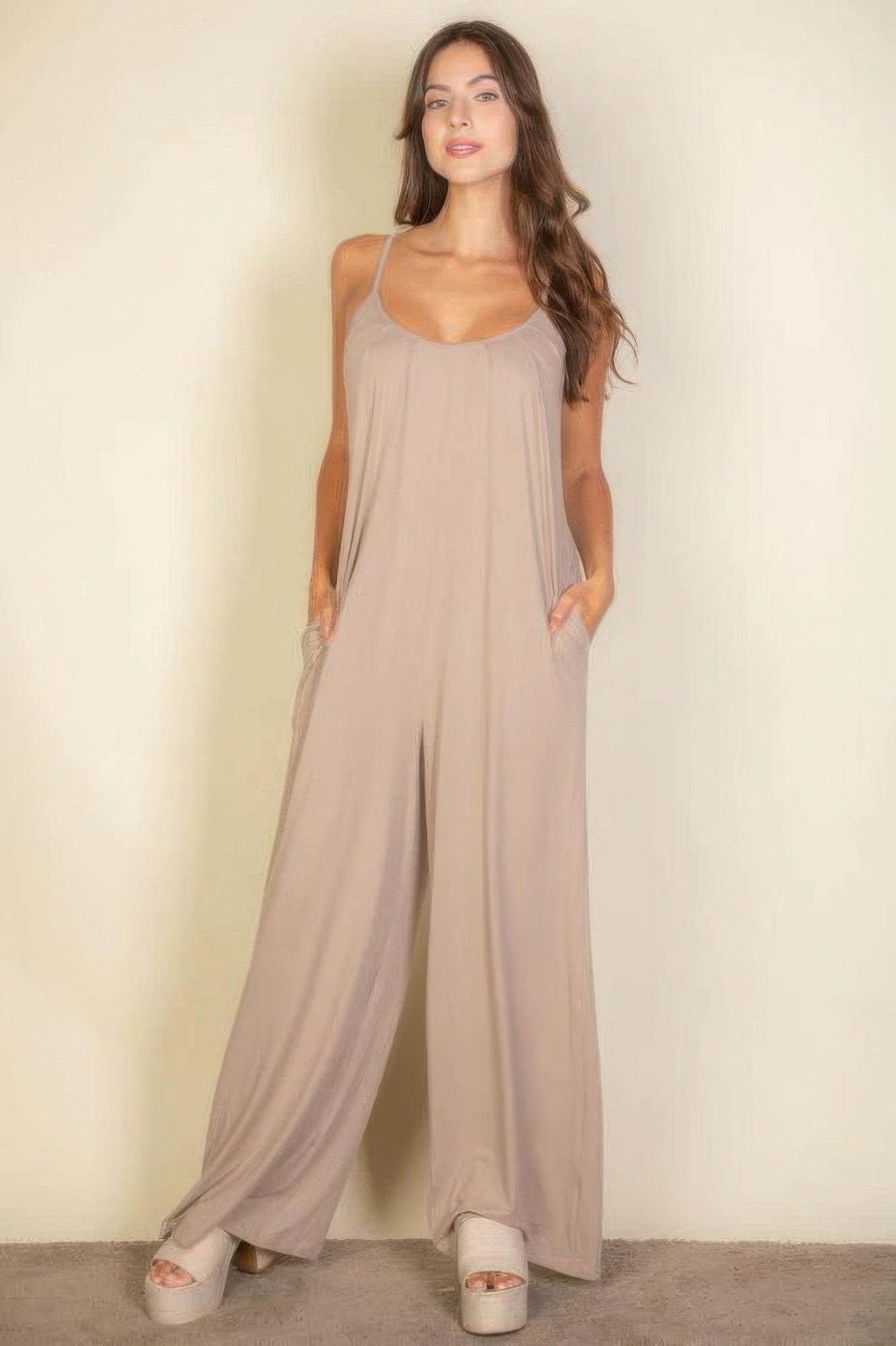 women's spaghetti strap jumpsuit​