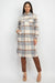 Plaid Buttoned Coat