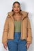 hooded faux fur jacket​