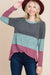colorblock womens tops