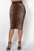 High-Rise Banded Leopard Midi Skirt