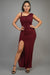 Women's Glitter Slitted Dress