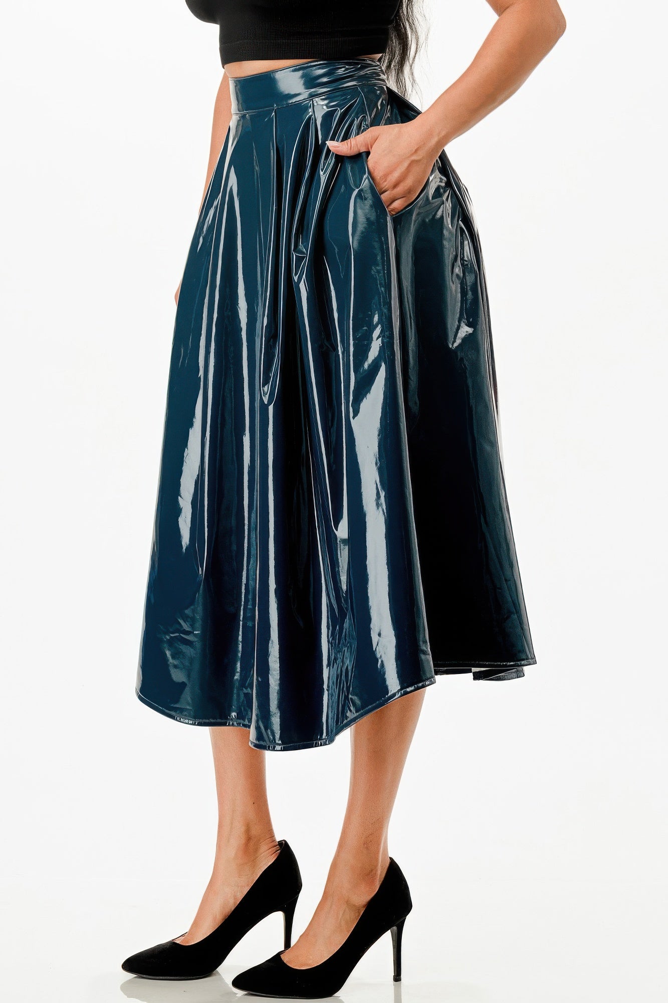 Women's Midi Skirt With Pockets