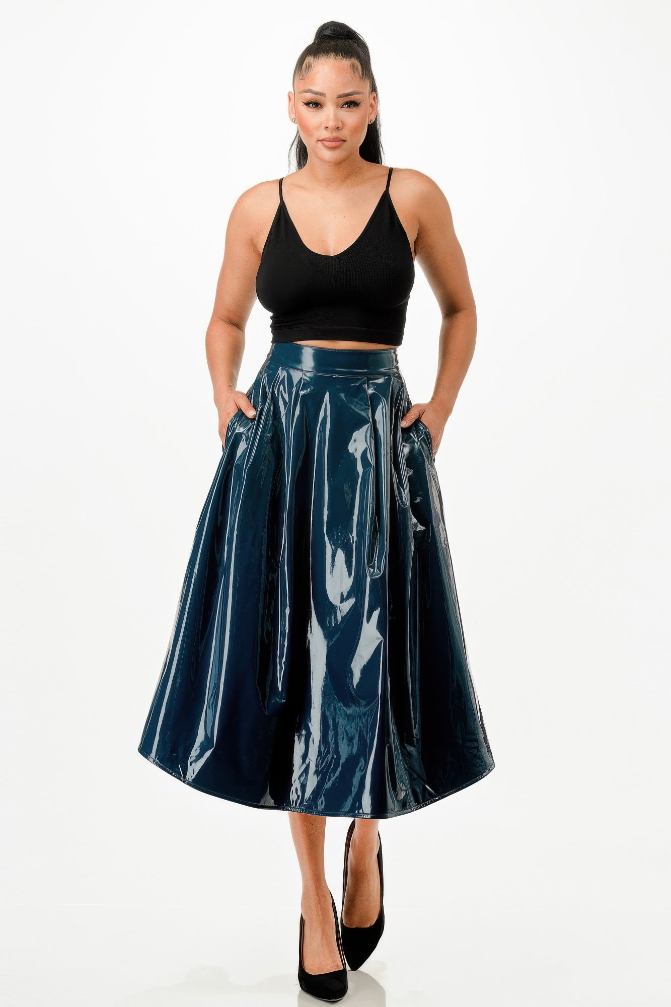 Women's Midi Skirt With Pockets