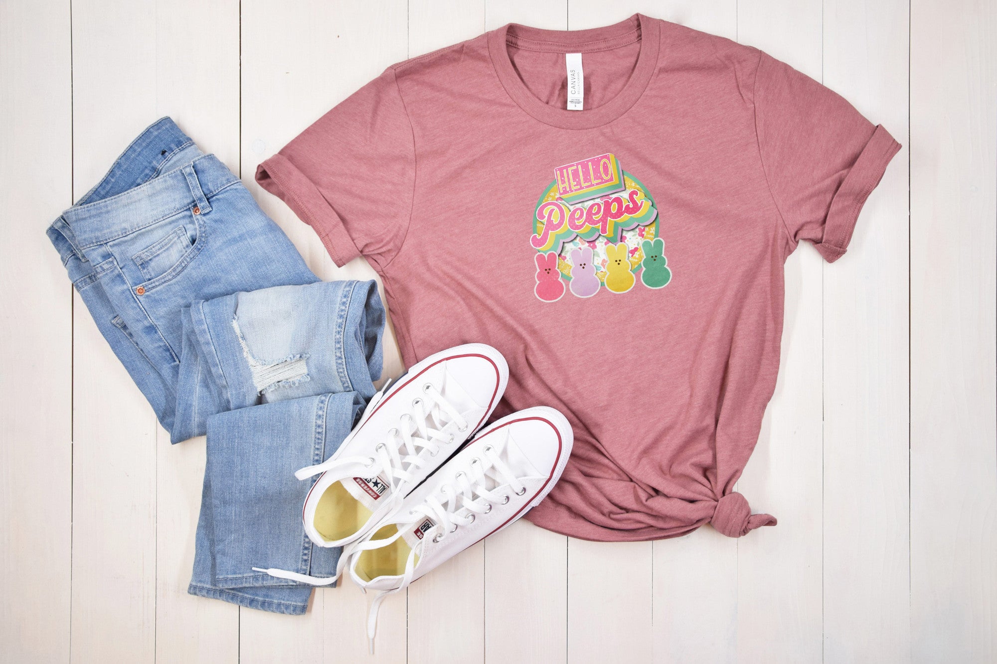 Hello Peeps Easter Tee